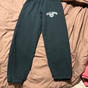 lululemon athletica Black Joggers with Logo.  Scuba oversized